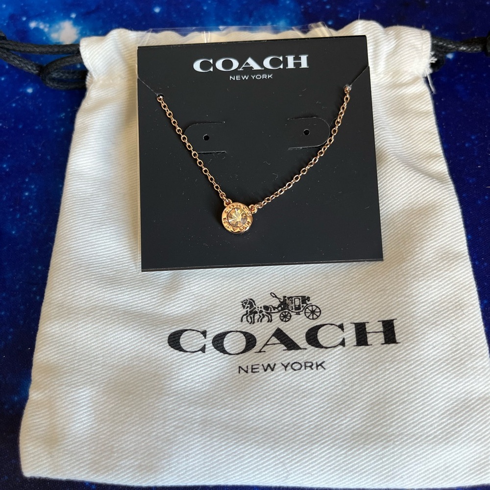 Coach Gold Pendant Necklace